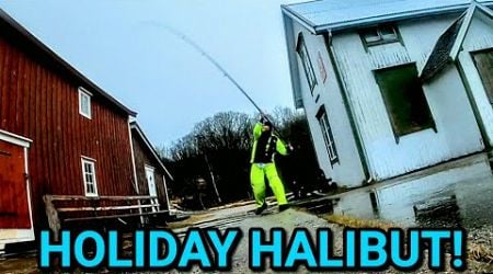 Catching halibut in arctic Norway