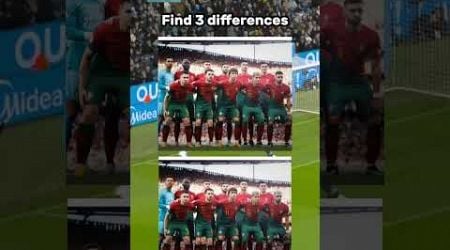 Can you find 3 differences? #footballquiz #3differences #football #theloveofgoal #ronaldo #portugal