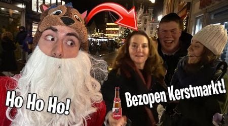 Bezopen toeristen in kerstmarkt BRUGGE gaat helemaal fout