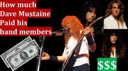 How much Mustaine paid his band members - Chris Poland, Marty Friedman, Nick Menza, Dave Ellefson