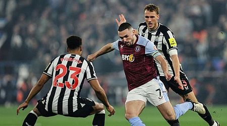 What time and TV channel is Newcastle United v Aston Villa on today in the Premier League?