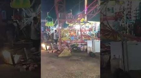 Moment Christmas fair ride COLLAPSES