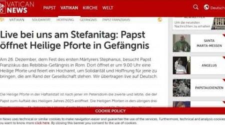 Stefanitag-Papst-eine unheilige Pforte &amp; der Orden der blauen Rose