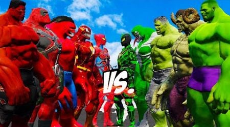 GREEN HULK vs RED HULK - WHO IS THE STRONGEST?