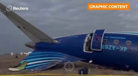 GRAPHIC WARNING: Azerbaijan Airlines plane crashes in Kazakhstan, many feared dead | REUTERS