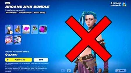 Fortnite Arcane JINX and VI are NEVER coming back... (Item Shop)