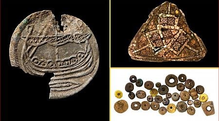 'Vulva stone' and coin jewelry among remarkable treasures discovered at Viking burial site in Norway