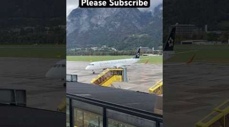 Austrian Embraer E195 taxiing at Innsbruck