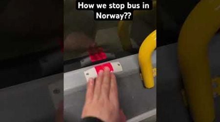 How we stop bus in Norway?? #shortvideo #winter #bus