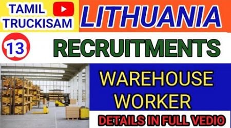 WAREHOUSE WORKER URGENT RECRUITMENTS//EUROPE/LITHUANIA