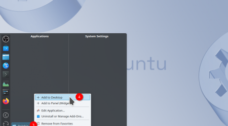 How To Create Desktop Shortcuts on Kubuntu