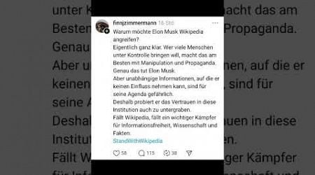 Warum greift Elon Musk Wikipedia an? #gegenrechts