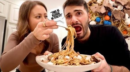 My Italian Husband tries &quot;ELF&quot; Pasta!!!!!