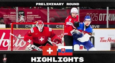 Highlights: Switzerland vs Slovakia | 2025 #WorldJuniors