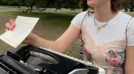 WATCH: Typewriter poet's impromptu poetry helps strangers heal