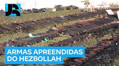 JR mostra o arsenal usado pelo grupo Hezbollah na guerra contra Israel