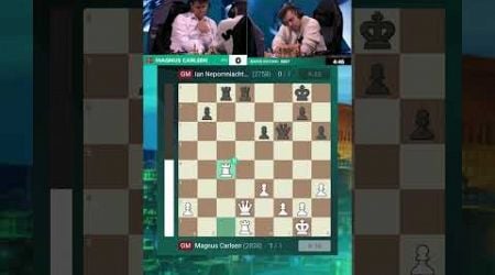 What a move! GM Magnus Carlsen starts Game 1 with a jaw-dropping queen sacrifice!