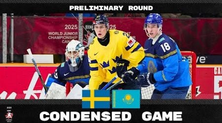 Condensed Game: Sweden vs Kazakhstan | 2025 #WorldJuniors