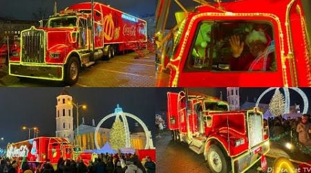 Coca-Cola Christmas truck in Vilnius (Lithuania)