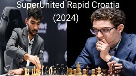 D Gukesh Vs Fabiano Caruana | SuperUnited Rapid Croatia (2024)