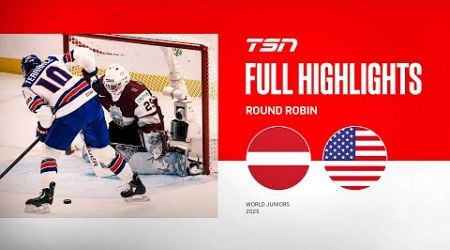 2025 World Junior Championship Highlights: United States vs. Latvia