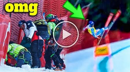 French skier Cyprien Sarrazin crashes heavily in downhill training in Bormio |Cyprien Sarrazin crash