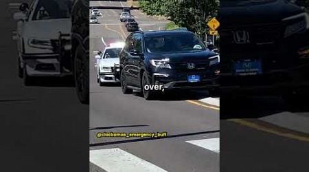 Car Blocks Police From Passing