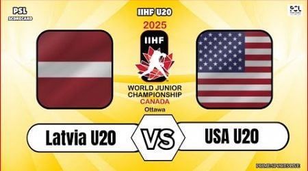 Latvia vs USA U20 | IIHF World Junior Championships 2025 | Ice Hockey Live Score Updates today