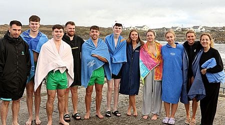 In pictures: Swimmers make a Christmas splash at Creevy