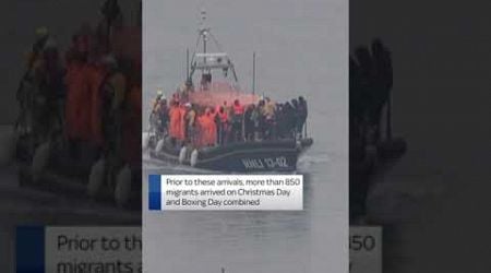 Migrants cross the English Channel to the UK