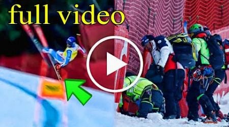 French skier Cyprien Sarrazin crashesheavily in downhill training in Bormio |Cyprien Sarrazin crash