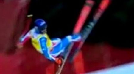 French skier Cyprien Sarrazin crashes in downhill training in Bormio | Cyprien Sarrazin head injury