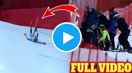 French Skier Cyprien Sarrazin Crashes Heavily in Downhill Training in Bormio Cyprien Sarrazin crash