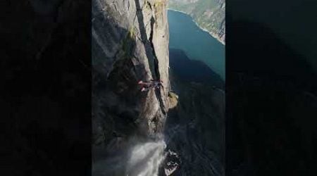 Norway Basejumping Waterfalls #shorts #gopro #waterfall