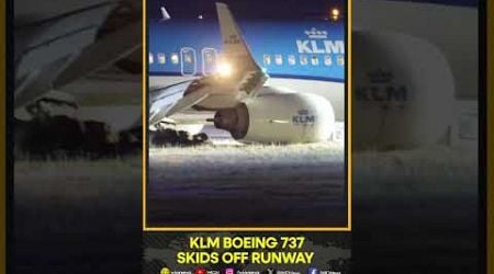 KLM Airlines Boeing 737 experiences Hydraulic Failure, Skids Off Runway in Norway | WION Shorts