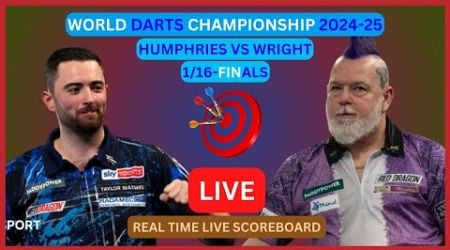 Luke Humphries Vs Peter Wright LIVE Score UPDATE 2024-25 PDC World Darts Championship 1/8-Finals