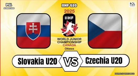 Czech Republic vs Slovakia U20 | IIHF World Junior Ice Hockey Championships 2025 Live Score Update