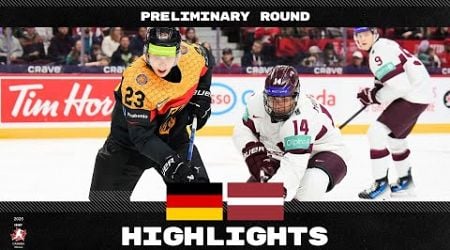 Germany vs Latvia Game Highlights | 2025 #WorldJuniors