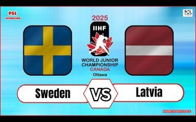 Sweden vs Latvia U20 | IIHF World Junior Ice Hockey Championships 2025 Live Score Updates today