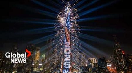 New Year&#39;s 2025: Dubai puts on stunning fireworks show at the Burj Khalifa