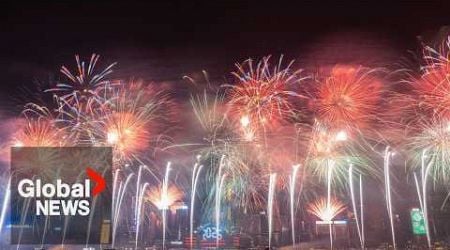 New Year&#39;s 2025: Hong Kong puts on incredible fireworks display over Victoria Harbour