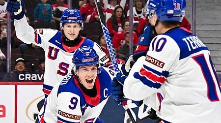 USA downs rival Canada, wins group at world juniors hockey tournament