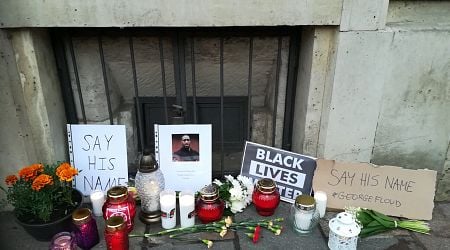 Memorial in Krakow for George Floyd, black man killed by US police