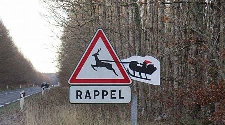 Magical Reindeers Ahead! Discover the Whimsical Warning Sign in Belgium