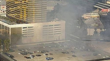 'Huge explosion' at Trump Tower in Las Vegas as thick smoke rises after loud 'boom'