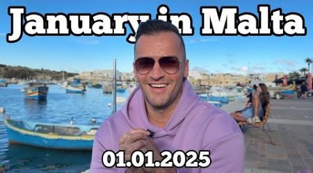 January in Malta - Live walk in Marsaxlokk on 01.01.2025