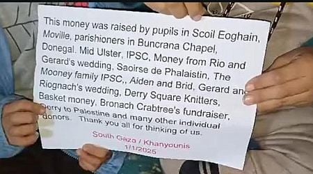 Video shows food and cash provided by Donegal fundraisers reaching families in Gaza
