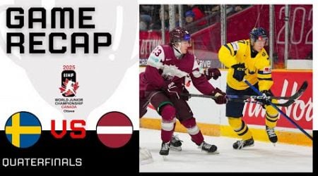 SWEDEN vs LATVIA HIGHLIGHTS | 2025 IIHF World Junior Championship