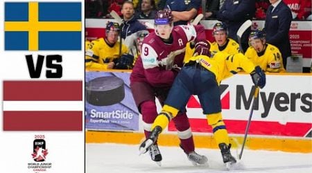 SWEDEN VS LATVIA HIGHLIGHTS QUARTERFINALS IIHF WORLD JUNIOR CHAMPIONSHIP 2025