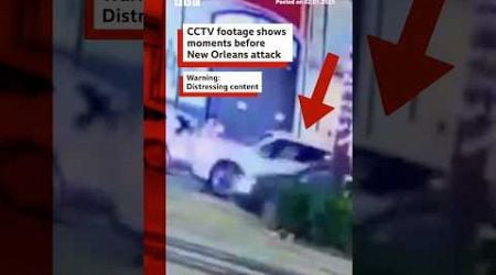 Moment New Orleans attacker enters busy street in pick-up truck. #NewOrleans #BBCNews